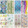 thumbnail image 2 of Película para privacidad de ventanas, pegatinas para ventanas de vidrio de colores, película tintada decorativa para ventanas del hogar, pegatinas para ventanas no adhesivas y anti-UV, 2 of 4
