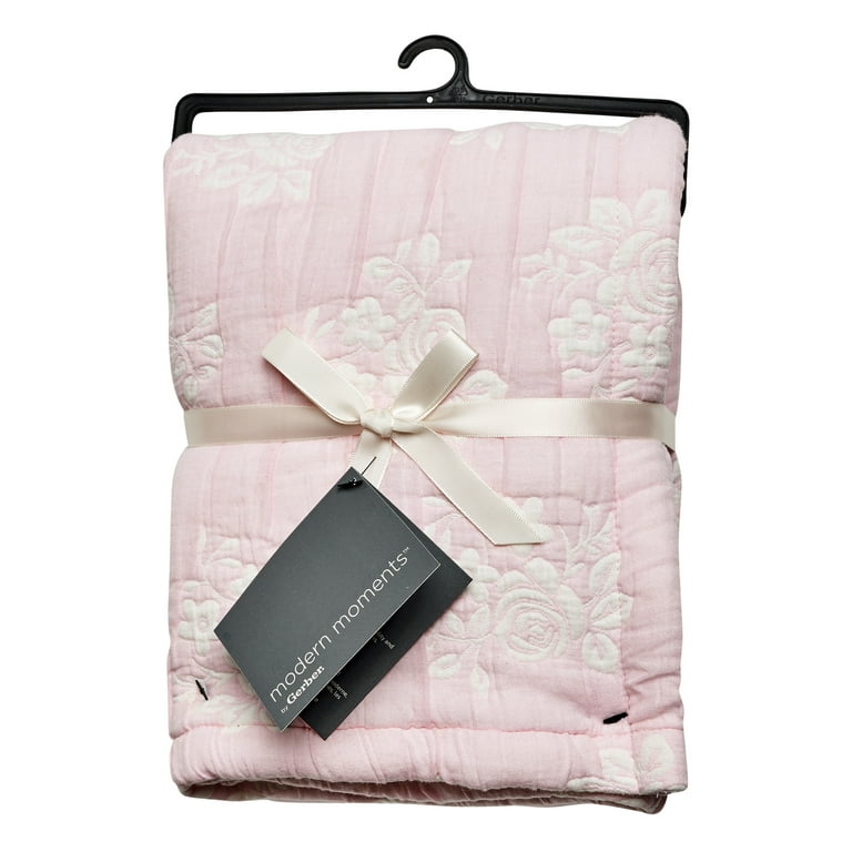 Modern Moments By Gerber Baby Girl Jacquard Gauze Blanket