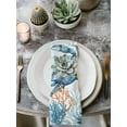 thumbnail image 3 of Crab Cloth Napkins Washable Set of 1, Blue Coastal Starfish Ocean Coral Nautical Reusable Dinner Table Napkins Cloth Bulk for Weddings Kitchen Restaurants Hotel Events Parties 20 x 20 Inch, 3 of 9