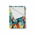 thumbnail image 2 of Abstract Soft Flannel Fleece Throw Blanket, Colorful Geometric Triangles Fractal Unusual Various Forms Hipster Graphic, Cozy Plush for Indoor and Outdoor Use, 50" x 60", Multicolor, by Ambesonne, 2 of 6