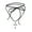 Black, variant on Strap Choker Tie Necklace Pendant Choker Alloy Cloth Accessories Religious Jewelry for Adults
