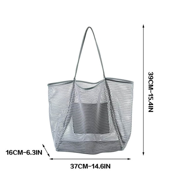 LSLJS Beach Bag Tote Bag Beach Bag Mesh Shoulder Tote Bag Ladies Hand Wash Swimming Clothing Storage Pocket For Beach Seaside Swimming Pool Summer on Clearance