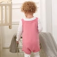thumbnail image 6 of YunPes Boys and Girls 3D Bunny Tail Decoration Suspenders Knitted Romper Children's Easter Wear Boys Snap up Rompers, 6 of 8