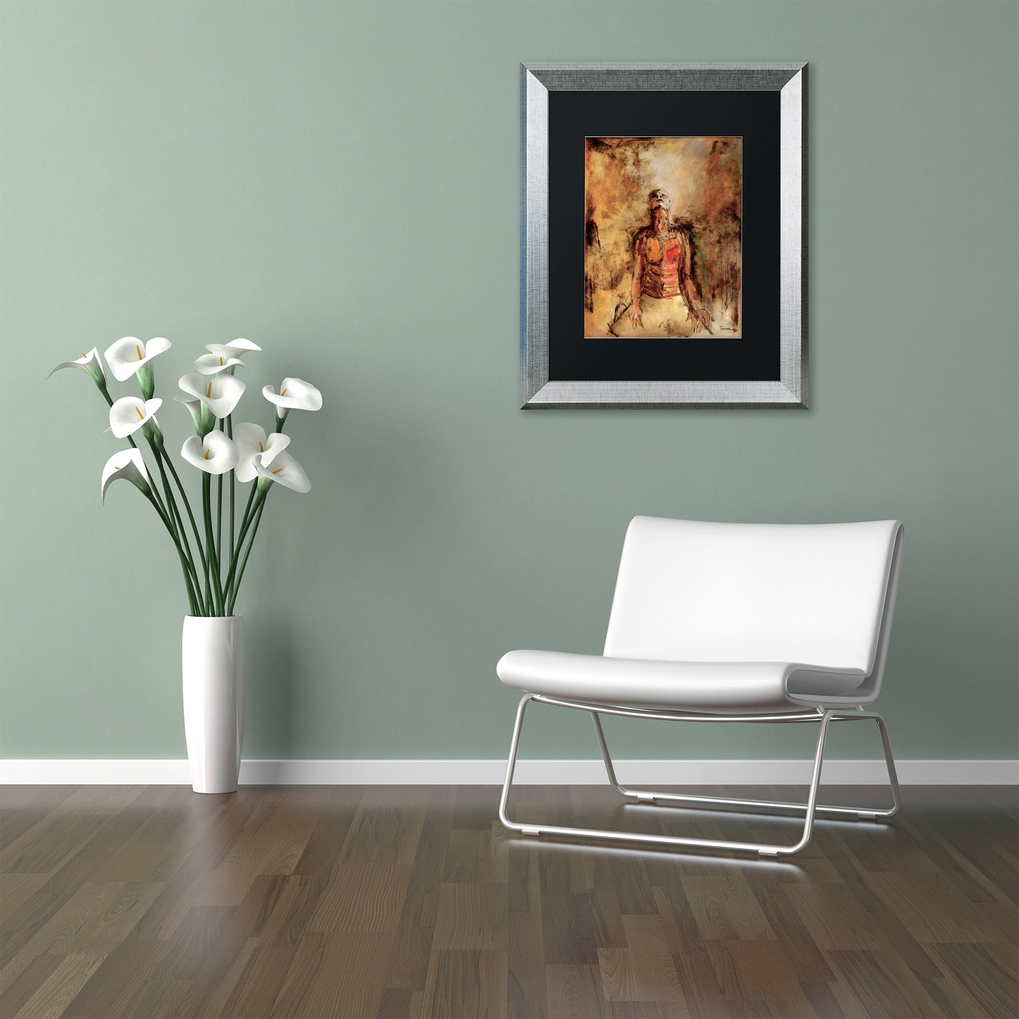 Trademark Fine Art "Totally Surrender" Canvas Art by Joarez, Black Matte, Silver Frame
