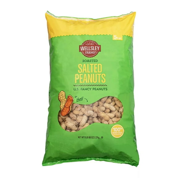 Wellsley Farms Salted & Roasted In-Shell Peanuts, 5 lbs.