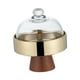 thumbnail image 3 of Soporte de madera para tartas, bandeja para tartas, cúpula de cristal transparente, plato multifuncional para , bandeja para servir para decor Oro, 3 of 9