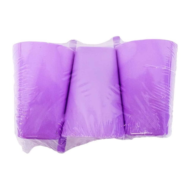 Juego de Vasos Prichos Hogar de Plástico con Popote Rino Morado 1 Set de 3 Piezas