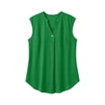 thumbnail image 7 of Yievot Plus Size Tank Tops for Women Trendy Pleated Sleeveless Shirts Side Slit Versatile Casual Tunic Tops, 7 of 7