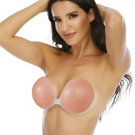 Adhesive Bra Strapless Sticky Invisible Push up Silicone Bra for Backless Dress Size A-D Up For Dress Wedding Party