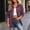 Hot Pink, variant on Caywon Women's Loose Cut Red and Black Plaid Button-Up Shirt with Chest Pockets, Long Sleeve Casual Flannel Top for Fall Travel and Weekend excursions