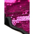 thumbnail image 5 of DARING DIVA Women's Metallic Sequin Scoop Neck Cropped Tank Top L Rose Red, 5 of 6