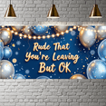 thumbnail image 5 of Decorative Design Leaving Party Banner Rude You're Leaving Silver Stars Blue Balloons for Farewell Celebration Office Party Goodbye Event, 5 of 8