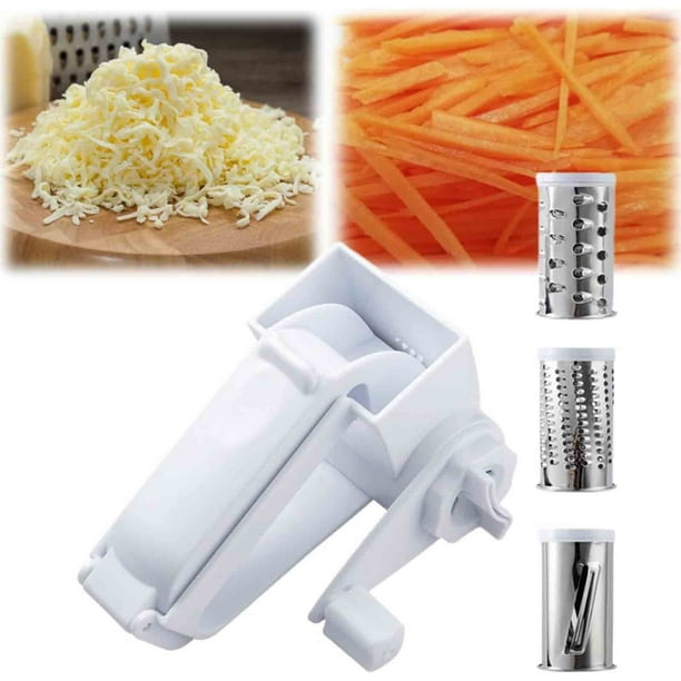 Rallador de queso giratorio de acero inoxidable, fácil de limpiar, utensilio de cocina manual, ideal para cocinar en casa. Blaxill