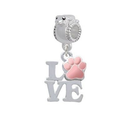 Love with Pink Paw - Frog Charm Bead