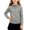 Grey, variant on Girls Zip Up Knit Cardigan Kids Turtleneck Long Sleeve Sweater Jacket Slim Fit Warm Ribbed Knit Top Fall Winter Daily Wear 