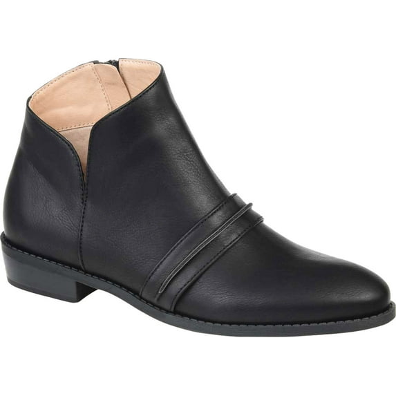 Journee Collection Womens Harlow Faux Leather Almond Toe Booties