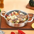 thumbnail image 6 of Inqibee Non Stick Sauté Pan with Lid Hybrid Tri-Ply Stainless Steel,Induction Compatible,Dishwasher and Oven Safe 3 QT., 6 of 7