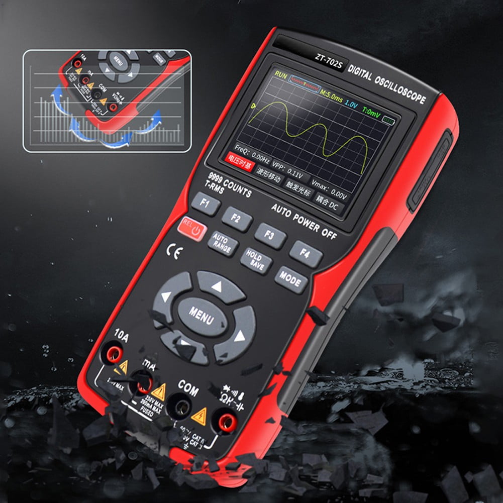 Dreamhall Handheld Oscilloscope, 9999 Counts Digital Multimeter,Dc/Ac Voltage/Current Test,B