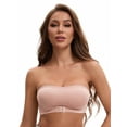 thumbnail image 5 of Unique Bargains Women's Strapless Wirefree Bandeau Bras M Pink, 5 of 6
