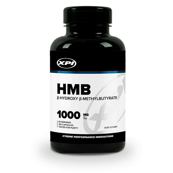 XPI Supplements HMB , 1000mg Per Serving, 90 Servings, 180 Capsules, Tested for Purity