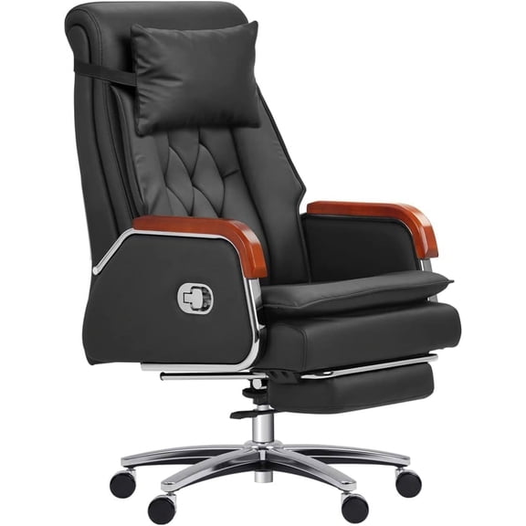 Kinnls Cameron massage office chair, made of genuine leather, executive office chair, ergonomically designed, with ventilation, heating and massage functions in one, AI Chair.