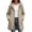 Khaki, variant on Ghalytn Women's Mid Length Hooded Rain Jacket with Adjustable Cuffs, Drawstring Waist Zip Up Windproof Coat Side Pockets