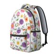 thumbnail image 2 of Pioneer Flower Floral Print Pattern Backpack for School, Cute School Bag with Adjustable Shoulder Straps and Padded Back, 15.3"x11"x7.1", 2 of 5
