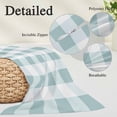 thumbnail image 3 of Aqua Plaid Pillow Covers 16"x24", Spring Summer Farmhouse Buffalo Checkered Soft Brushed Microfiber Breathable Throw Pillow Covers, Pillowcase with Zipper for Couch Sofa Bedroom Living Room, 3 of 9