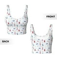 thumbnail image 5 of Picia Nautical Lighthouse Sailboat Sports Bra for Women,Padded Strappy Sports Bras Medium Support Yoga Bra with Removable Cups,Running Yoga Bra-XX-Large, 5 of 9