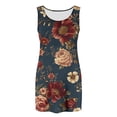 thumbnail image 4 of Karymi Going Out Tops U‑Neck Wide Strap Floral Print Sleeveless Tank Top, Loose‑Fit Casual Vest, Curved‑Hem Summer Boho Tunic Blouse Womens T Shirts, 4 of 7