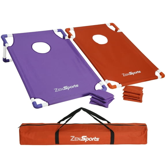 ZENY Portable 3'x2' PVC Cornhole Game Set Party Game W/ Case