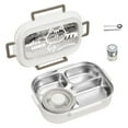 thumbnail image 2 of Stainless Steel Lunch Bento For Adults And Kids 4/5 Compartments Leak Proof Metal Bento Lunch Kids Snack Containers Reusable Snack Bento Lunch Containers With Lids, 2 of 5