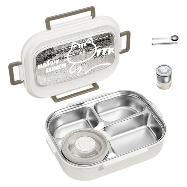 Stainless Steel Lunch Bento For Adults And Kids 4/5 Compartments Leak Proof Metal Bento Lunch Kids Snack Containers Reusable Snack Bento Lunch Containers With Lids