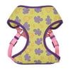 Spongebob Squarepants Patrick Dog Harness for Small Dogs | No Pull Dog Harness Vest with Green Body, Purple Flowers, and Pink Straps | Soft and Comfortable Spongebob Clothes Small Dog Apparel