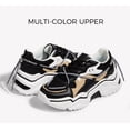thumbnail image 3 of LUCKY STEP Fashion Colorblock Chunky Sneakers Retro Dad Casual Shoes,Black&White,Womens, 3 of 10