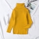 thumbnail image 2 of Suéter De Cuello Alto Para Niños Pequeños Suéter De Punto Para Bebés Suéter Suave Sólido Cálido Suéter De Ganchillo Amarillo Odeerbi LM103-772, 2 of 4