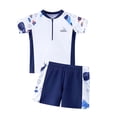 thumbnail image 3 of uikmnh Boys 2 Piece Short Sleeve Rash Guard Swim Set & Swim Shorts Size:7-8 Years, 3 of 9