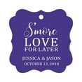 thumbnail image 1 of Darling Souvenir S'More Love For Later Tag Custom Favor Fancy Hang Tags -Purple Violet-100 Tags, 1 of 1