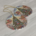 thumbnail image 3 of DistinctInk Hanging Ceramic Christmas Tree Ornament Charm with Gold String - Great Gift/Present - 2 3/4 inch Diameter -&nbsp;Republican Holiday Spirit, 3 of 5