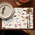 thumbnail image 5 of Halloween Cute Ghosts with Boo Summer Placemats Table Placemats Set Of 4-Linen Kitchen Washable Placemats Table Mats 11.8"x17.7" Non-Slip Heat Resistant, 5 of 6