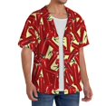 thumbnail image 2 of Fotbe Fire Extinguisher Camisa Estampada de Manga Corta para Hombre, Casual de Verano, Estilo Playero, Sin Arrugas-Small, 2 of 5