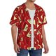 thumbnail image 2 of Balery Fire Extinguisher Camisa Casual de Manga Corta con Botones para Hombre, Texturizada, Estilo Cubano, para Playa, Verano-X-Large, 2 of 5