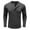 Gray, variant on Dagegui Mens Crewneck Buttons Shirts Casual Long Sleeve Henley Tops Solid Color Basic Pullover Tees Dressy Work Shirt Business Blouses Coffee S