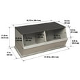 thumbnail image 4 of Badger Basket Children's 2-Bin Stackable Wooden Storage Cubby 5.3 Cu ft. – Woodgrain Gray, 4 of 10
