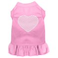 thumbnail image 1 of Chevron Heart Screen Print Dress Light Pink Xs (8), 1 of 1