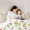 thumbnail image 4 of Erosebridal Colorful Flowers Twin Bedding Sets for Girls, Chic Butterfly Bedding Comforter Set, Polka Dots Reversible, 7-Piece, 4 of 5