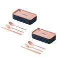 thumbnail image 1 of Oleegame 2PC Kids Snack Boxes For School WORTHBUY Office Workers Student Portable Lunch Box Separate Lunch Box Heated Lun Brown, 1 of 4
