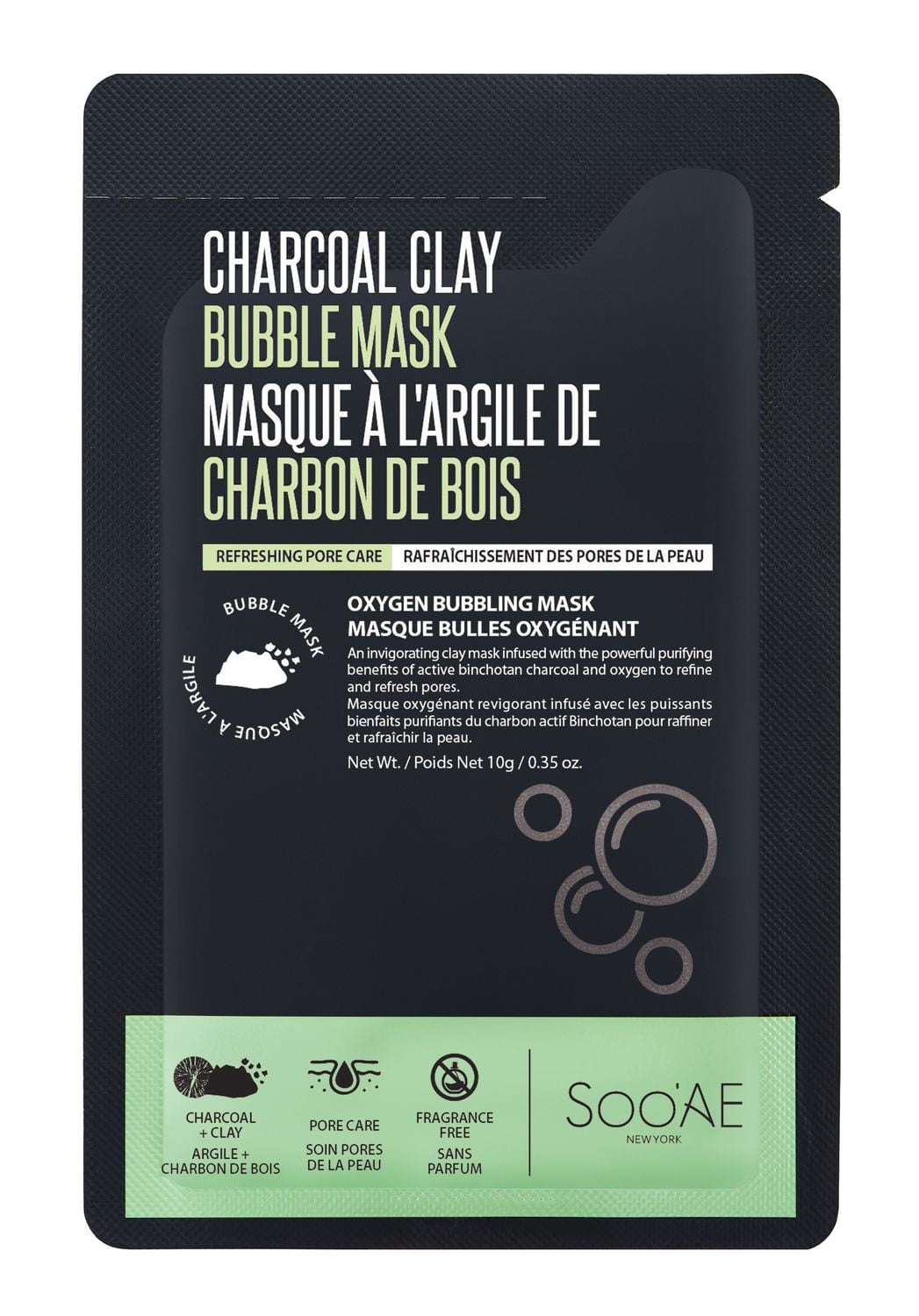 Soo'AE Charcoal Clay Bubble Mask, This all-in-one mask