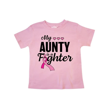 

Inktastic Breast Cancer Awareness My Aunty is a Fighter Gift Toddler Boy or Toddler Girl T-Shirt