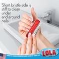 thumbnail image 3 of Cepillo para manos y uñas LOLA, 3 unidades, cerdas suaves y rígidas, color rojo, 3 of 5